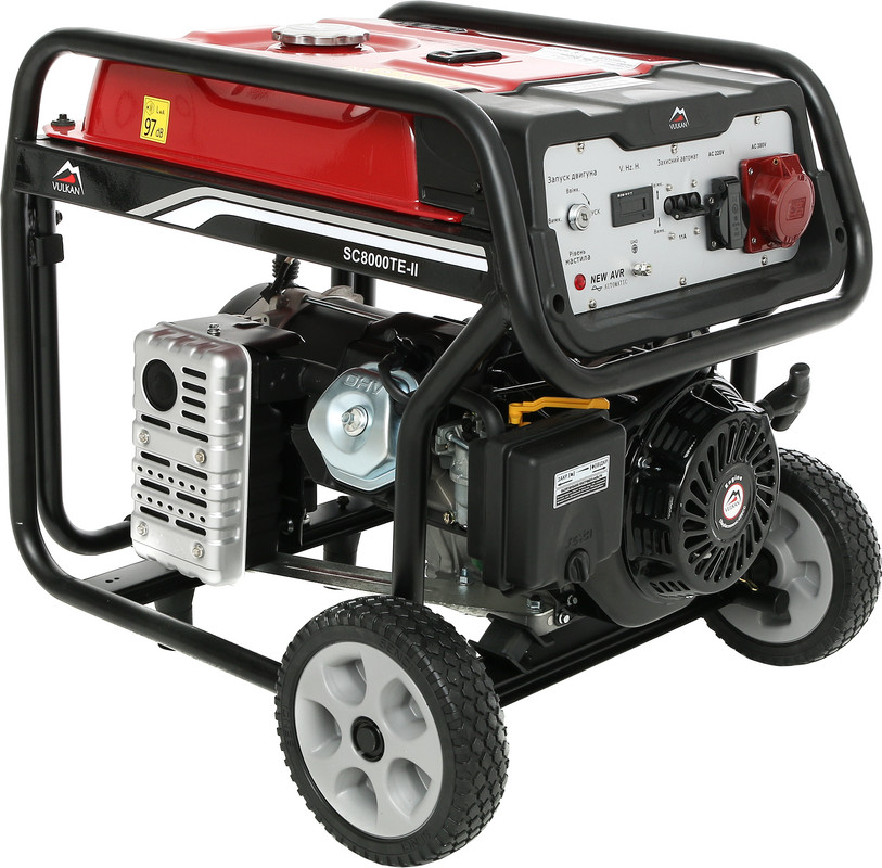 Генератор бензиновий VULKAN 3 фази (220/380В), 6,5кВт, (SC8000TE)